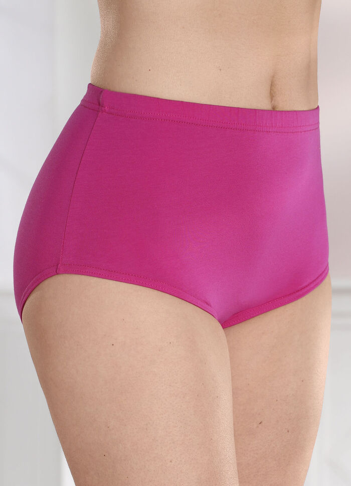 Set van vijf slips met elastische band FUCHSIA
