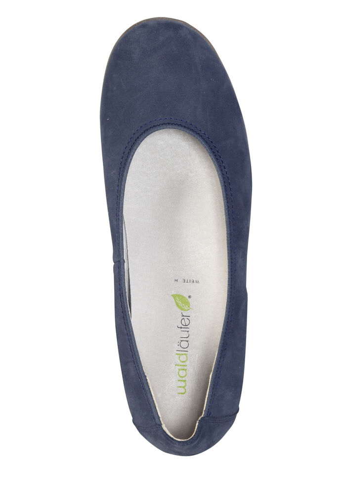 Ranger ballerina's gemaakt van nubuckleer MARINE