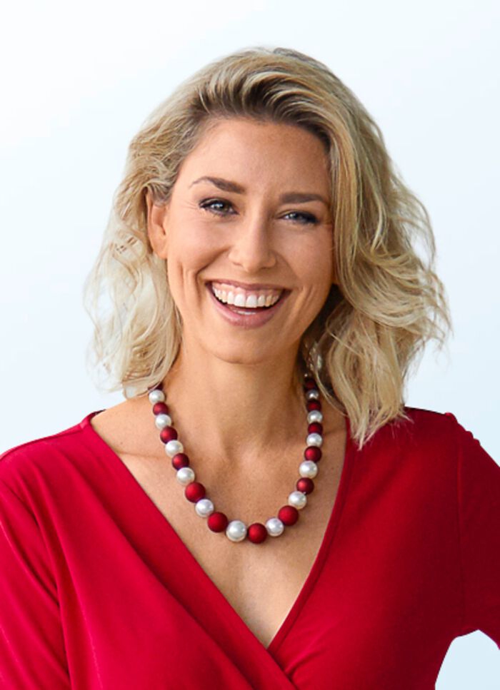 Rode en witte balletjesketting 