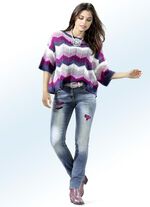 Jeans met trendy cut-out-effecten JEANSBLAUW