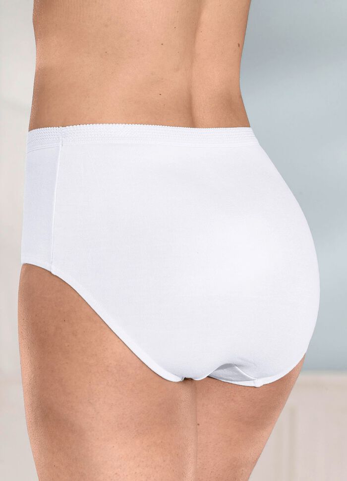 Verpakking van vier slips met decoratieve elastische tailleband 