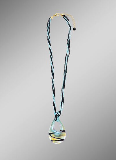 Ketting van Muranoglas met meerdere rijen 