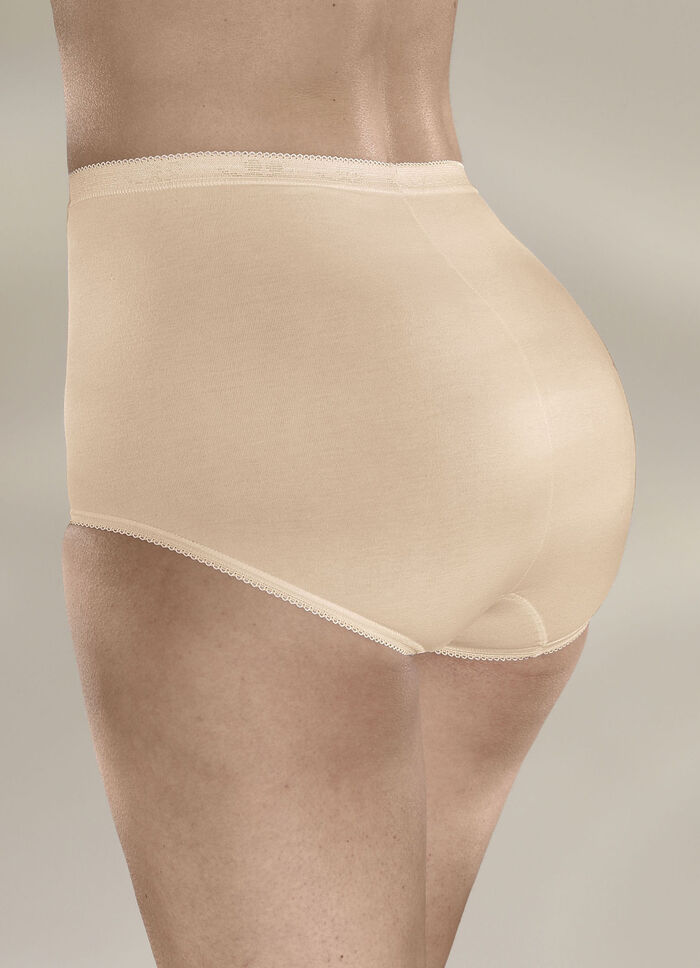 Sloggi set van drie maxislips met elastische manchetten HUIDKLEURIG