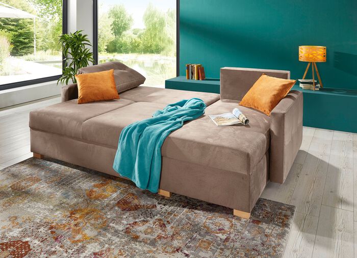 Gestoffeerde hoek, linker uitvoering TAUPE