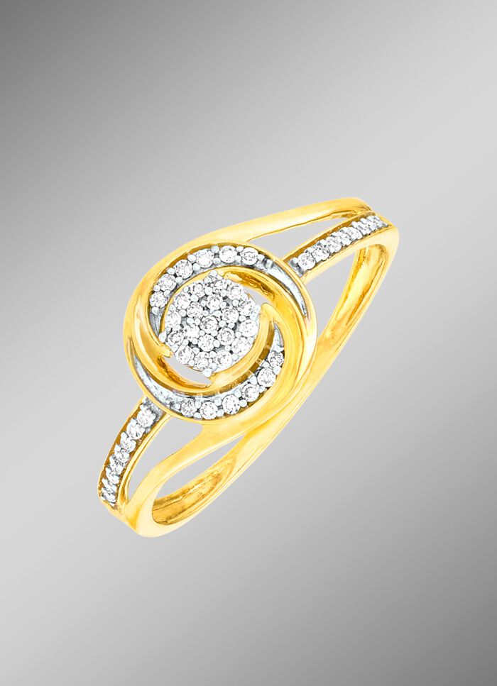 Hoogwaardige damesring met diamanten 