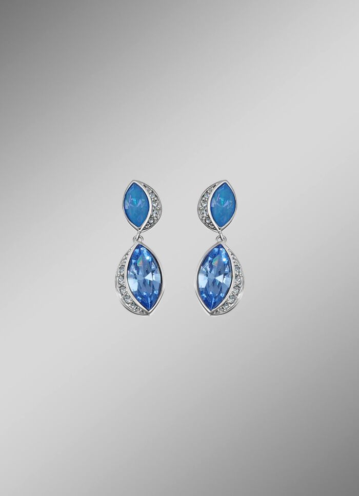 Blue Shine &ndash; Stralende oorbellen met Swarovski kristallen 