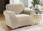 Bi-elastische stretchhoezen van microvezel BEIGE
