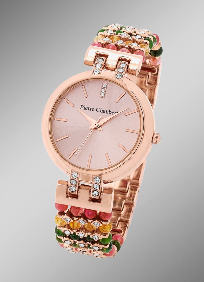 Kwarts dameshorloge met metalen kast 