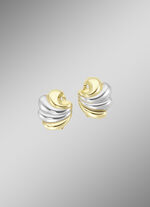 Gebogen oorclips in tweekleurig 