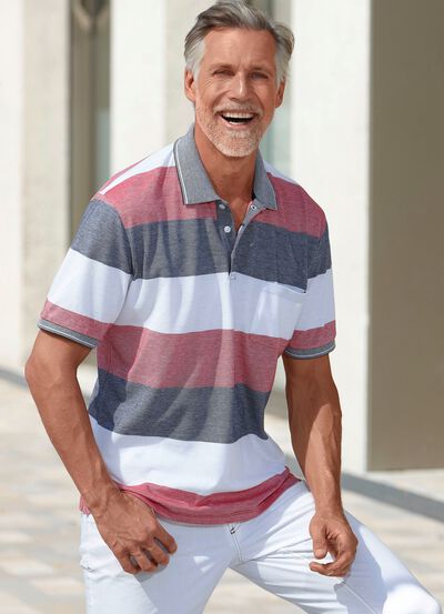 Poloshirt met korte knoopsluiting 