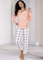 Tweepak pyjama, lange broek met elastische tailleband 