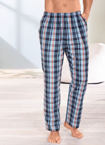 Tweepak slaap- en vrijetijdsbroeken met elastische tailleband en zijzakken 