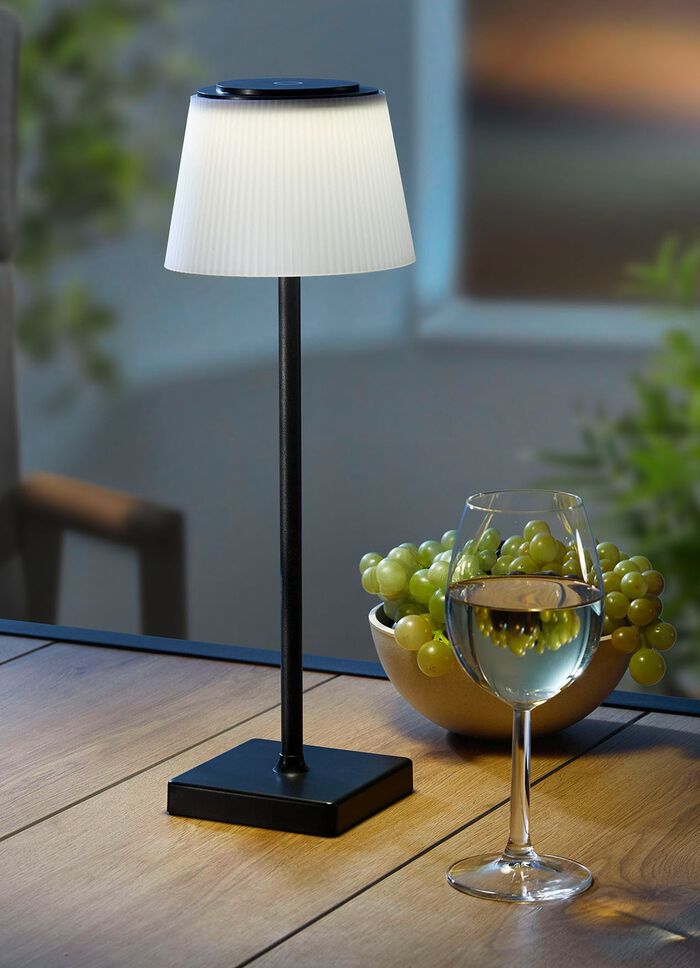 Tafellamp, bruin ZWART-WIT