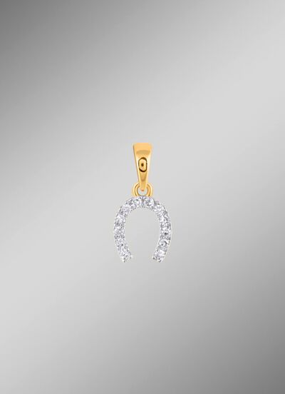 hoefijzerhanger met 10 diamanten 