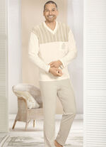 G&ouml;tting pyjama met V-hals en borstzakje 