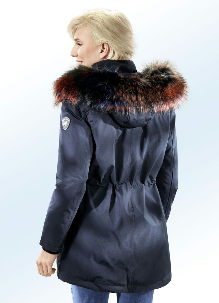 Functionele parka met afneembare capuchon 