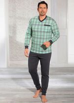 Pyjama met V-hals en borstzakje 