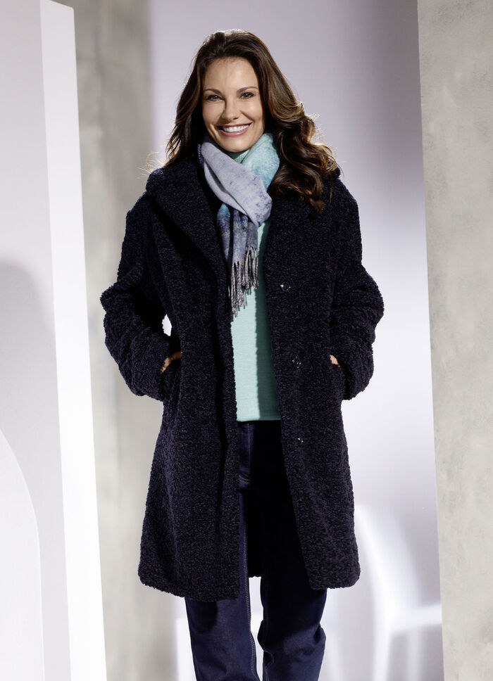 Korte jas met zijzakken 