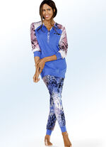 Pyjama met borstzak en lange mouwen 