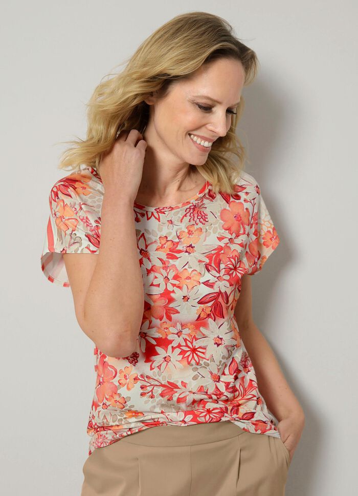 Shirt met een kleurrijke patroonmix 