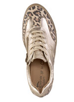 ELENA EDEN vetersneakers van generfd nappaleer OUD GOUDBRUIN