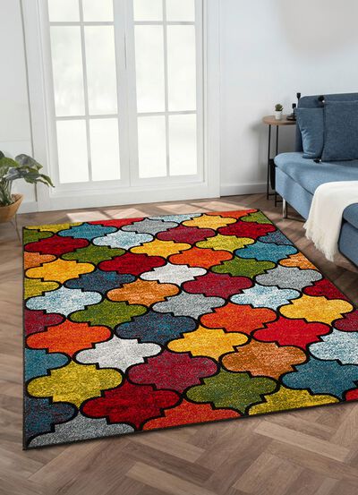 Bruggen en tapijten met abstracte patronen 