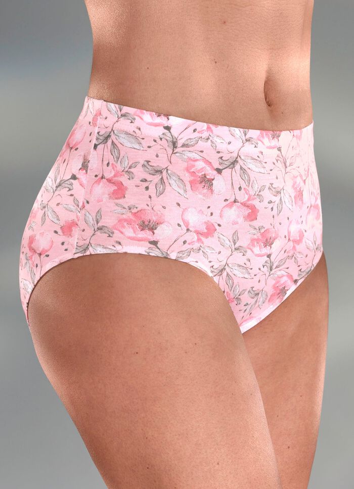 Vierpack slips met bloemenprint 