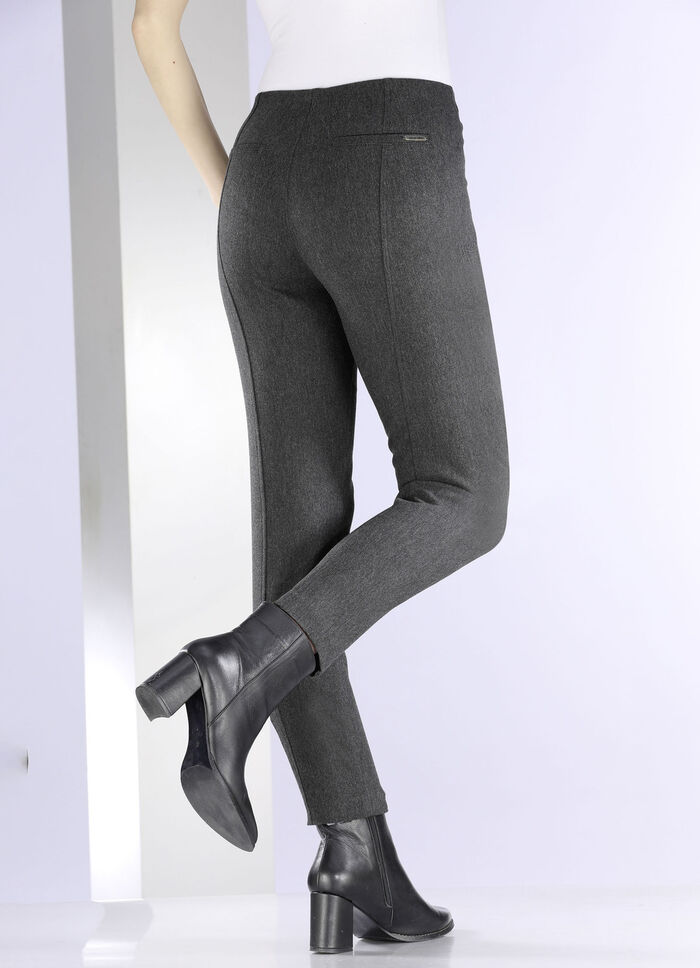 Broek met zakken met ritssluiting ANTRACIET GEMÊLEERD