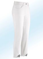 7/8-broek met interessante franjes aan de randen 