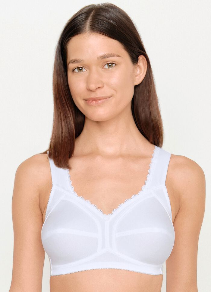 Susa-beha met kanten afwerking WIT