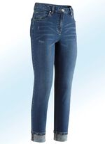 Chique jeans in 7/8-lengte met mooie strass-steentjes 