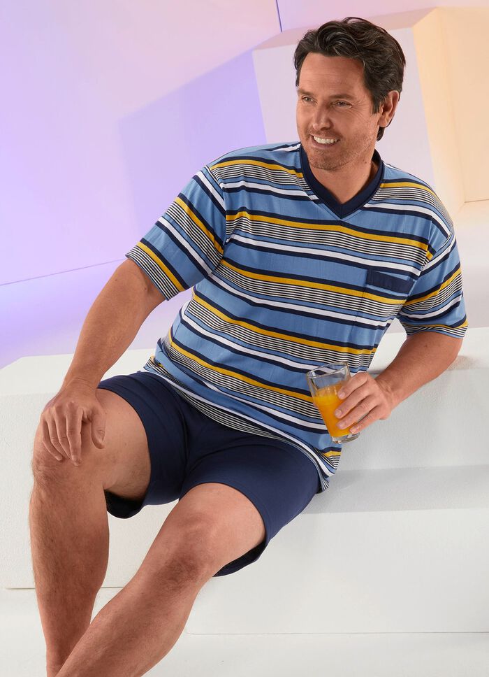 Pastunette Shorty met garengeverfd gestreept dessin 