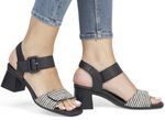 Remonte sandalen met gevlochten details ZWART-WIT