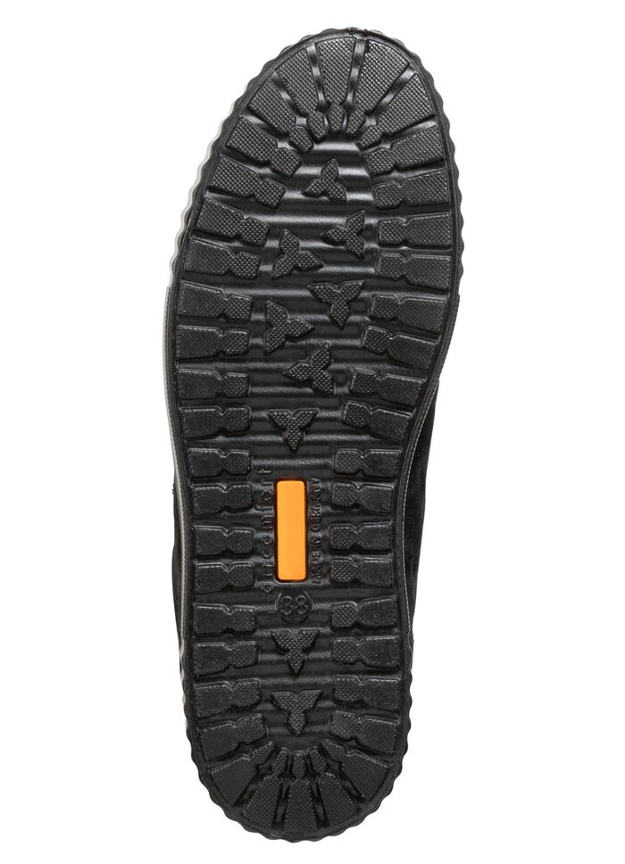 Veterschoen van hoogwaardig rundsu&egrave;deleer ZWART