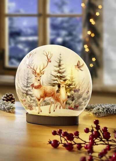 Lamp met hertenmotief 