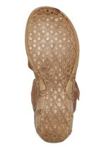 ELENA EDEN, modieuze damessandalen, breedte G, met klittenbandsluiting COGNAC