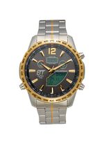 Radiogestuurd herenhorloge op zonne-energie met roestvrijstalen bandkast 