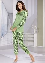 Pyjama met raglanmouwen en manchetten 