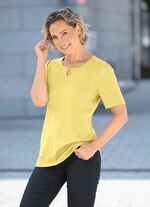 Shirt met decoratieve halslijn in 3 kleuren 