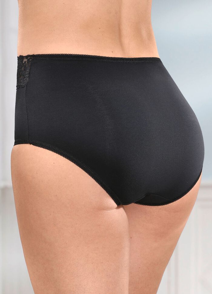 Set van vier slips met elastisch kant 