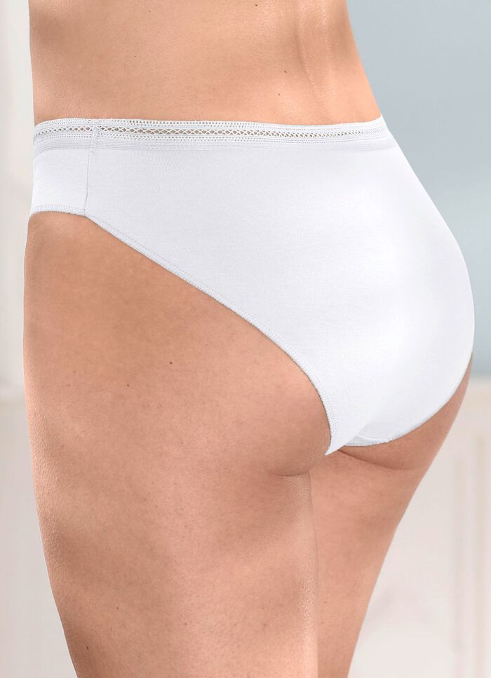 Verpakking van vier slips met decoratieve elastische tailleband 