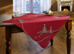 Kerstachtige tafel- en kamerdecoratie