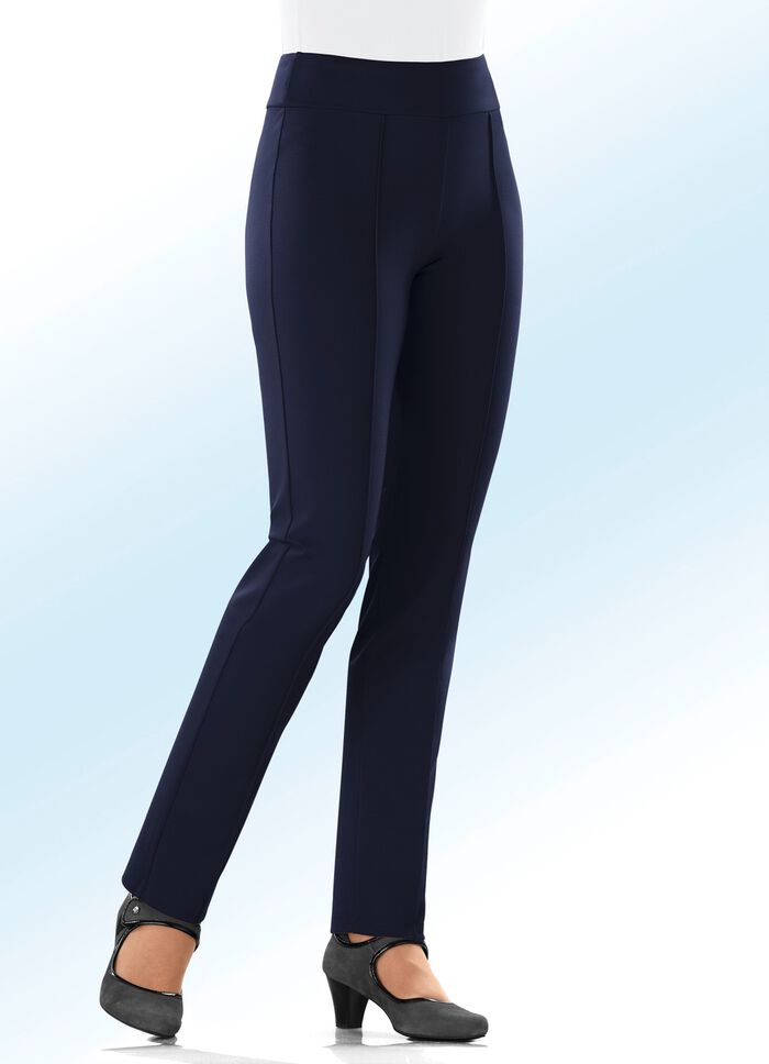 Jerseybroek met hogere, elastische tailleband 