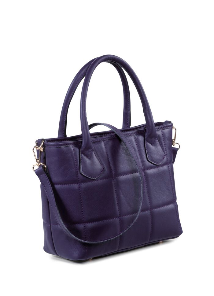 Laurina tas met quilting PAARS