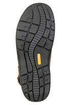 Klassieke herensandalen, breedte H, met klittenbandsluiting MOKKA