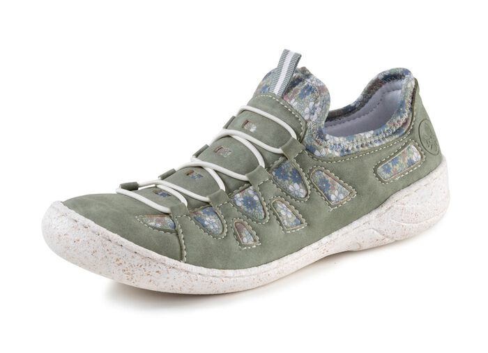 Rieker pantoffels gemaakt van zacht nubuck materiaal 