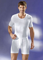 Schiesser onderbroek van fijne rib met gulp, wit 