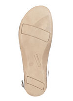 Sandaal van rundnappaleer met verstelbare hielband WITBRONS