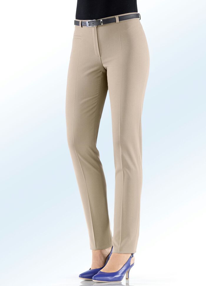 Broek met smalle enkel BEIGE