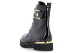 Remonte, stijlvolle dames enkellaarsjes, winterschoenen, breedte G, met uitneembaar voetbed ZWART-GOUD